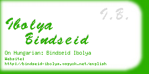 ibolya bindseid business card